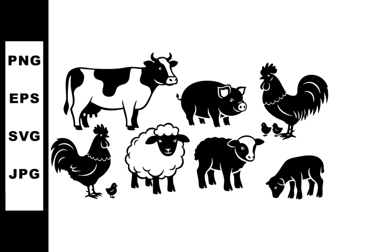 Black And White Cow Clipart Image 17