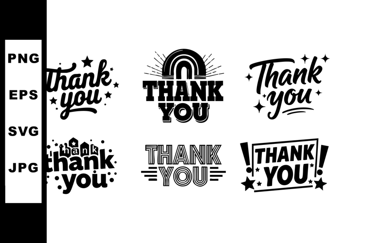 Thank you text designs with stars and stripes vector collect