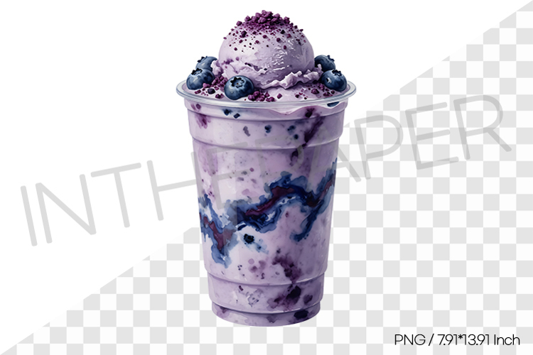 Ube Blueberry Yogurt Smoothie PNG Clipart Drink Beverage