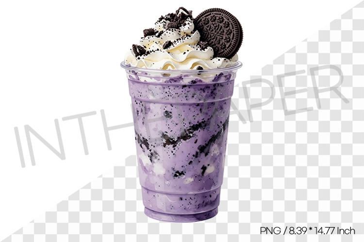 Ube Cookies   Cream Shake PNG Clipart Drink Beverage Illust