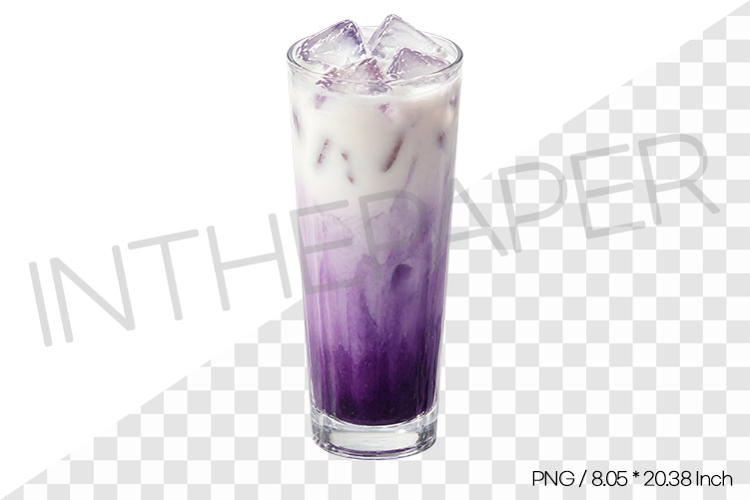 Ube layered milk drink PNG Drink Clipart beverage watercolor