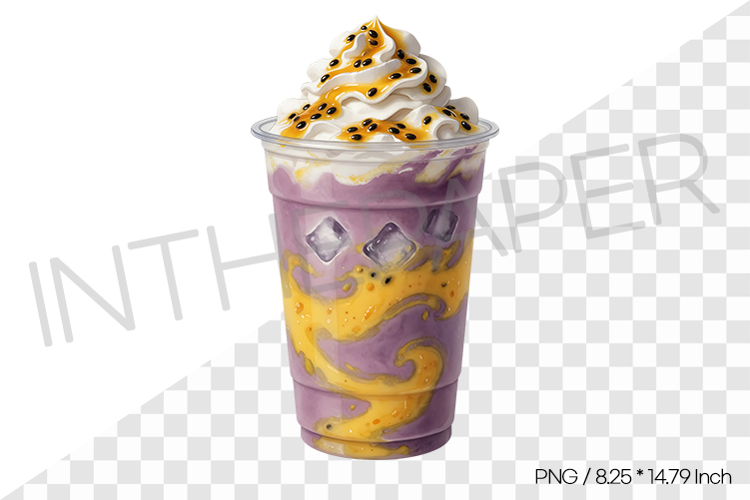 Ube Passionfruit Swirl Drink PNG Clipart Drink Beverage