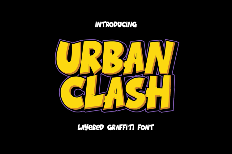 Urban Clash - Layered Graffiti Font
