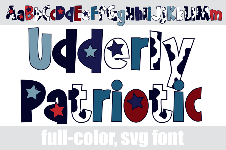 Udderly Patriotic Color Font