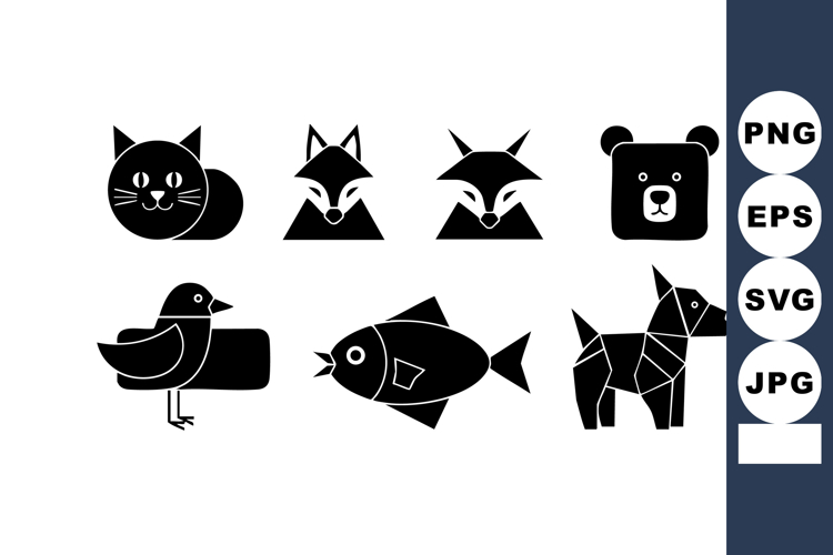 Black And White Animal Clipart Image 7