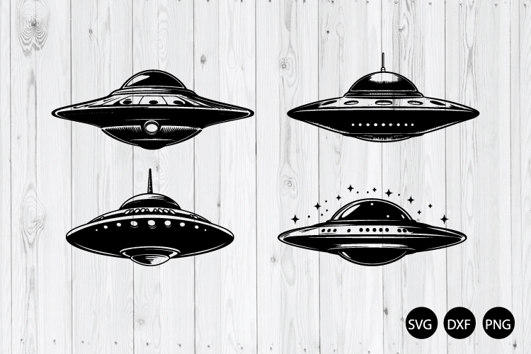 UFO SVG, UFO Silhouette SVG