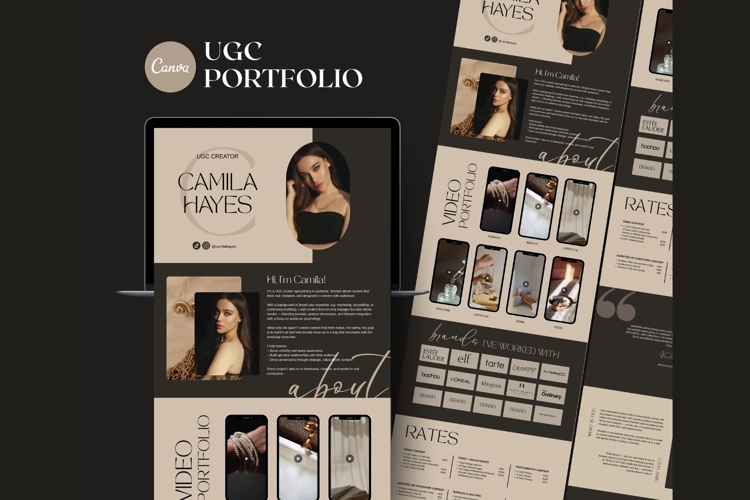UGC Portfolio Canva Website Template, UGC Portfolio Template