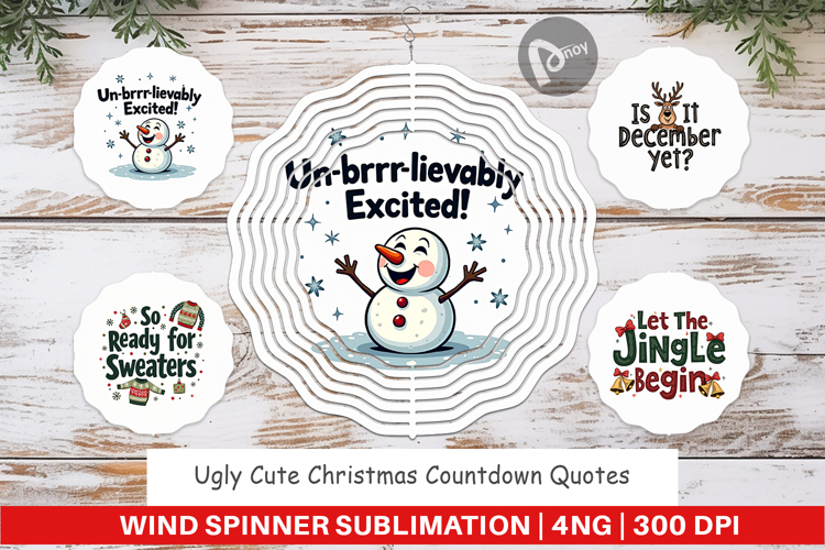 Ugly Cute Christmas Wind Spinner