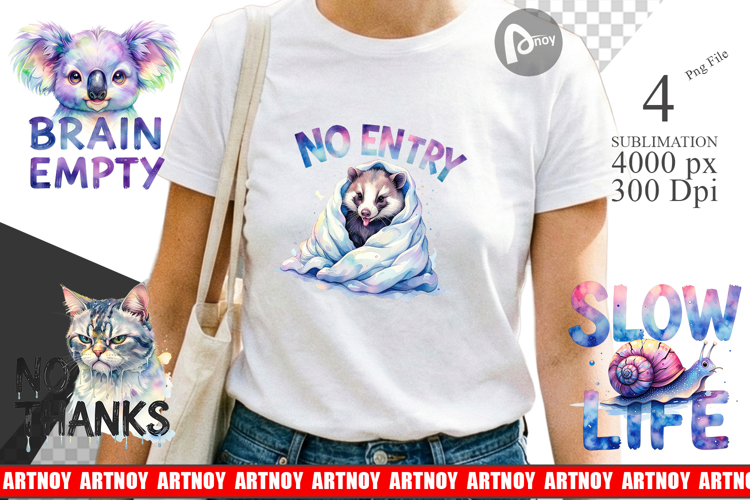 Ugly-Cute Lazy Animals Sublimation