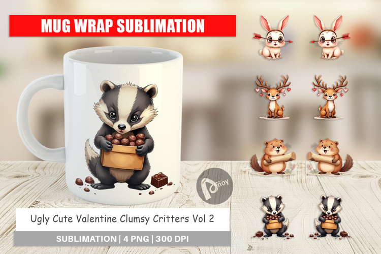 Clumsy Critters Mug Wrap