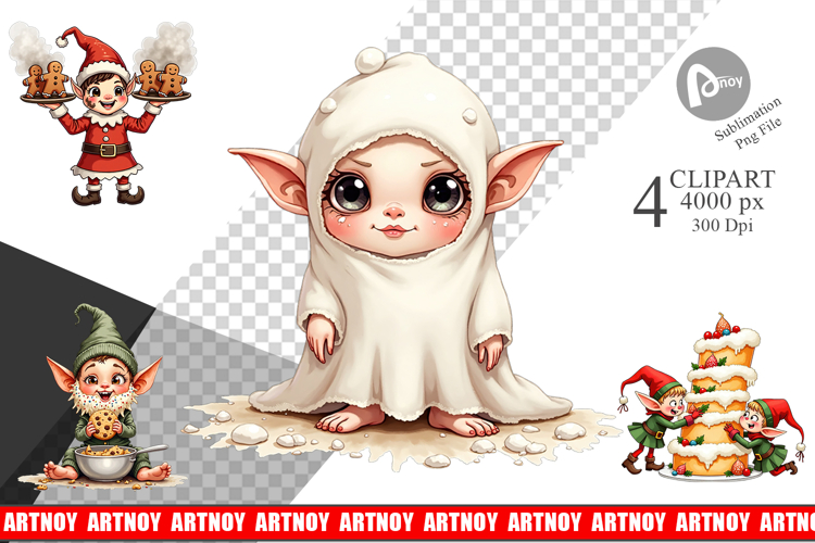 Christmas Bake-Off Disaster Clipart