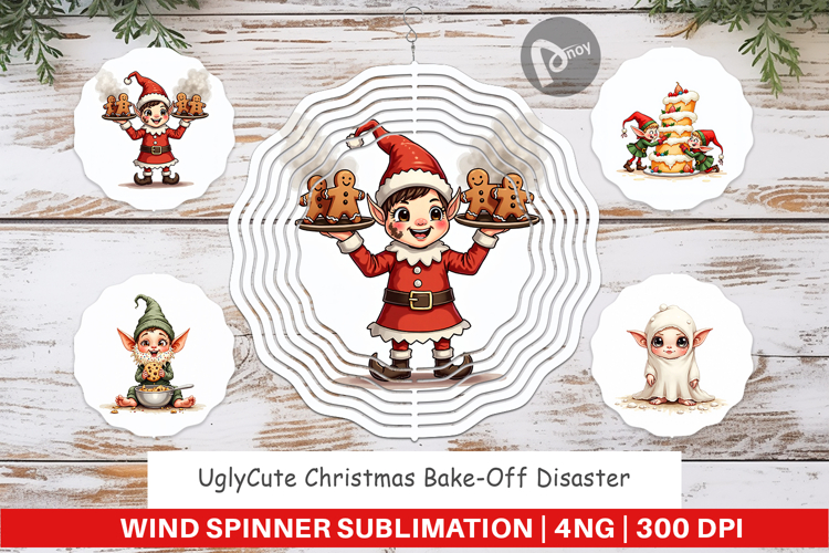 Christmas Bake-Off Wind Spinner