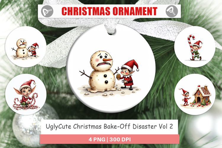 Christmas Bake-Off Disaster Ornament