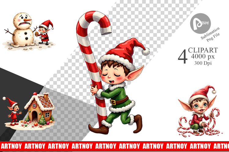 Christmas Bake-Off Disaster Clipart