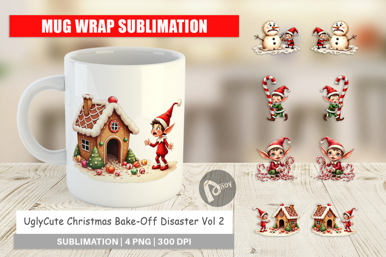 Christmas Bake-Off Disaster Mug Wrap
