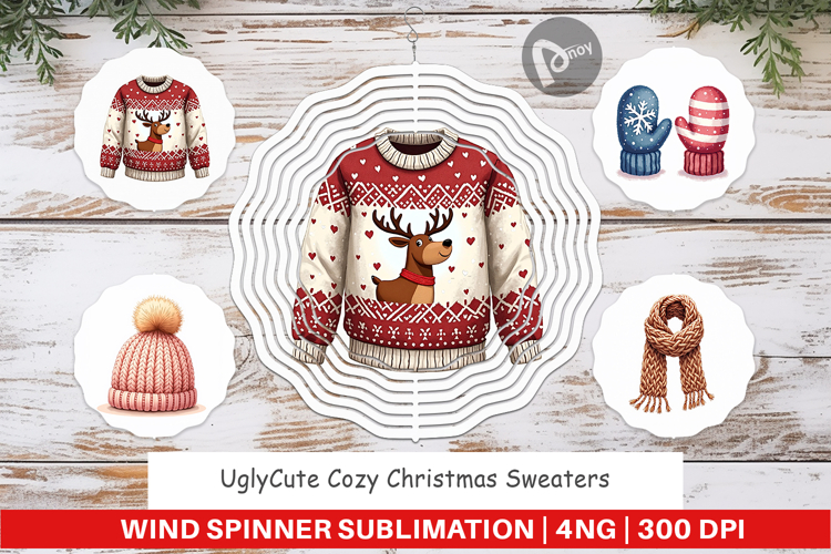 Cozy Christmas Sweaters Wind Spinner