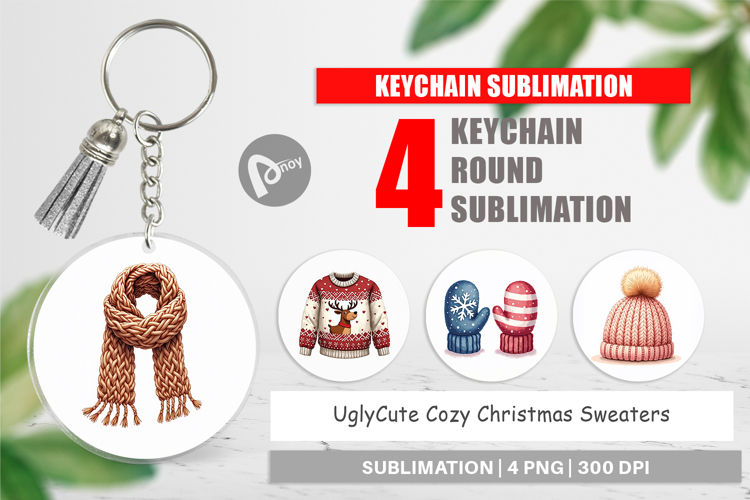 Cozy Christmas Sweaters Keychain