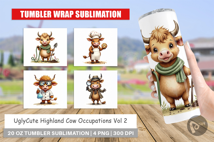 Highland Cow Occupations Tumbler