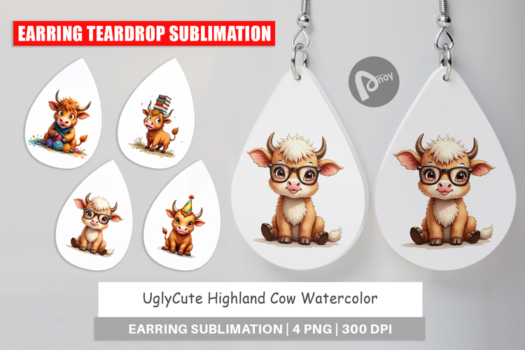 Highland Cow Farm Friends Earring