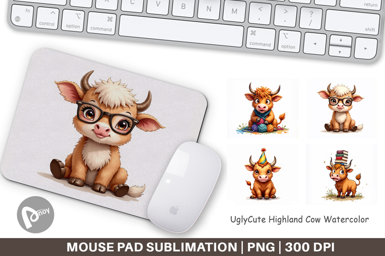 Highland Cow Farm Friends Mouse Pad