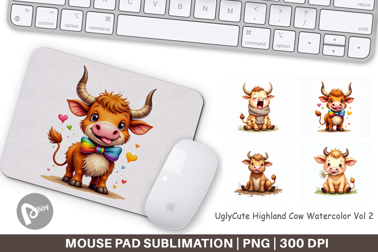 Highland Cow Farm Friends Mouse Pad