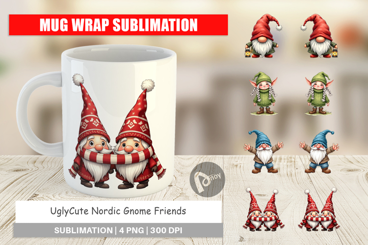Nordic Gnome Friends Mug Wrap