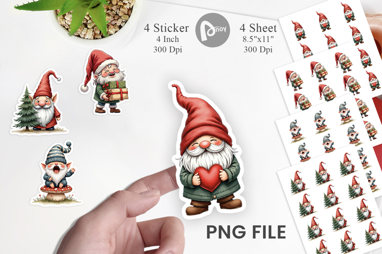Nordic Gnome Friends Sticker