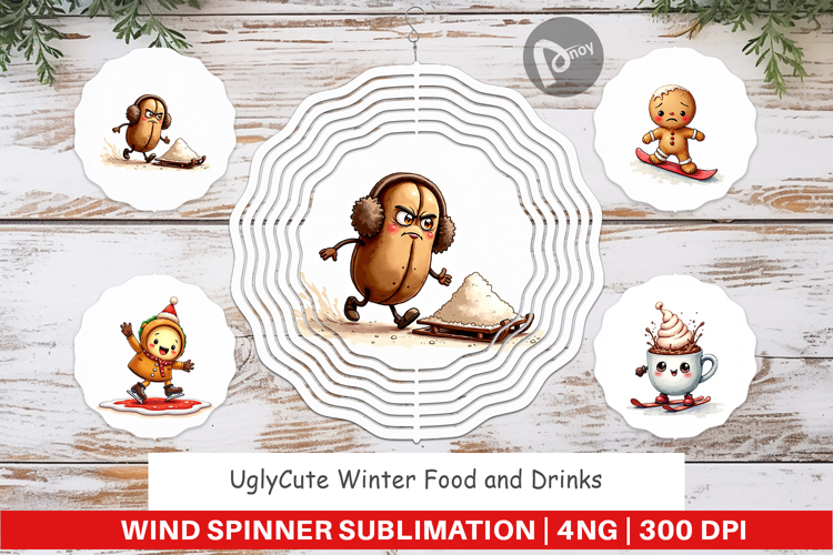 Winter Food & Drinks Wind Spinner