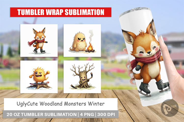 Woodland Monsters Sports Tumbler