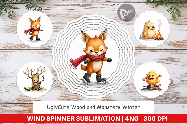 Woodland Monsters Wind Spinner