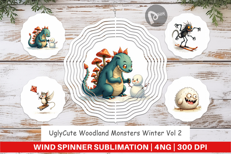 Woodland Monsters Wind Spinner