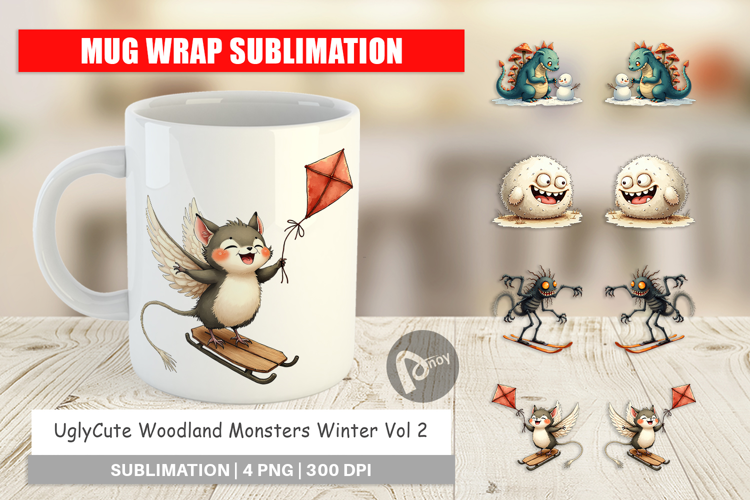 Woodland Monsters Sports Mug Wrap