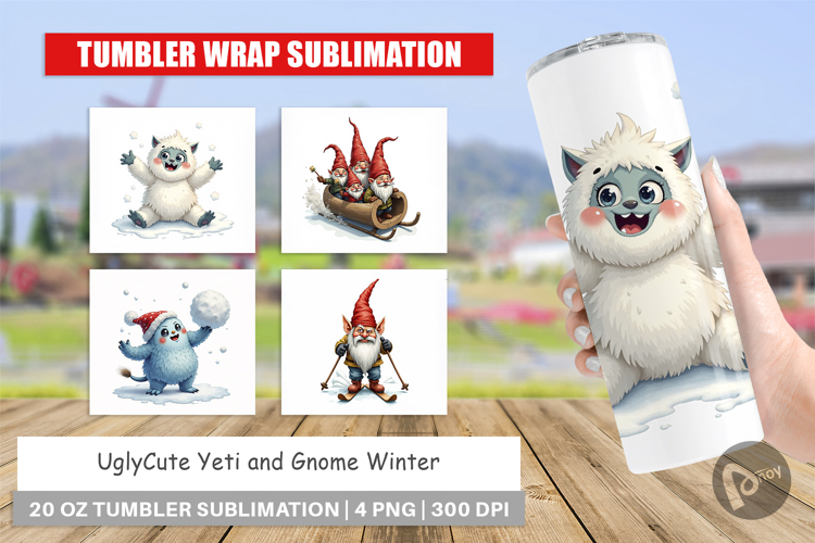 Yeti & Gnome Winter Games Tumbler