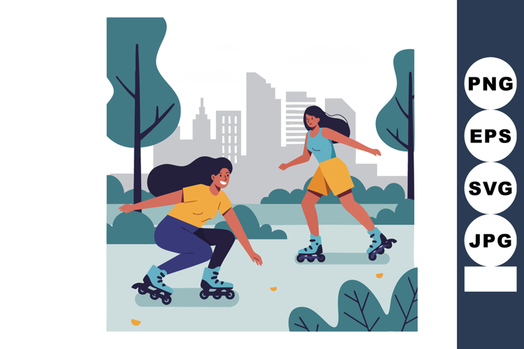 Roller Skating Clipart Image 3