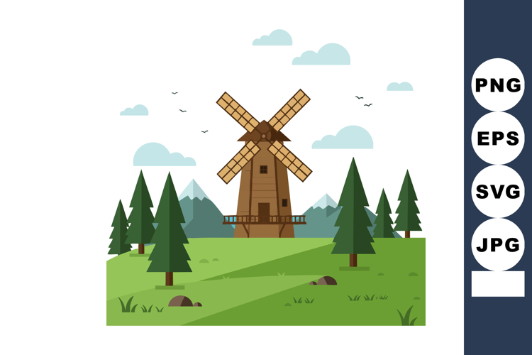 Windmill Clipart Image 12