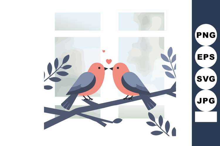 Love Birds Clipart Image 14