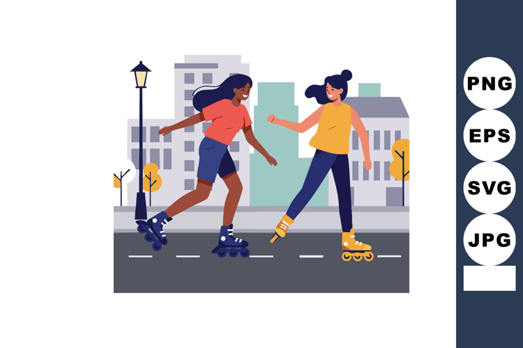Roller Skating Clipart