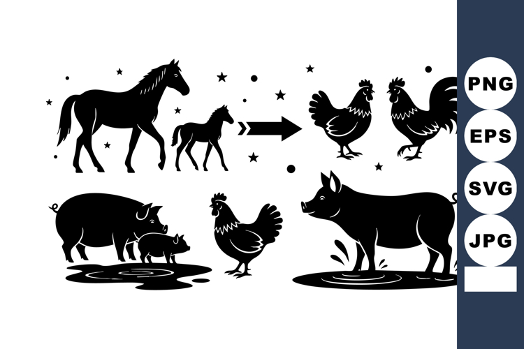 Farm Animal Silhouettes Image 15