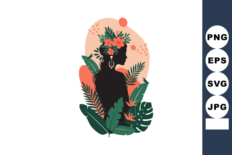 Tropical Leaf Silhouette