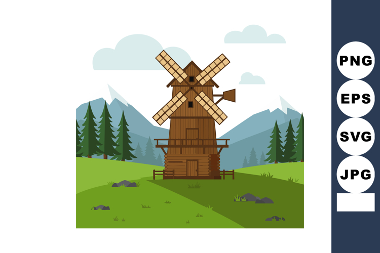 Windmill Clipart Image 13