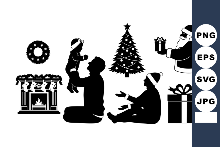 Santa Silhouettes Image 13