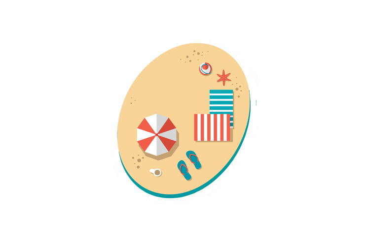 Beach Towel Clipart Image 12