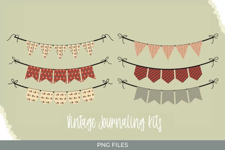 UK Retro Postage Bunting Banner Set