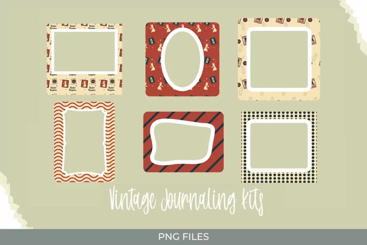 UK Retro Postage Pattern Frame Set