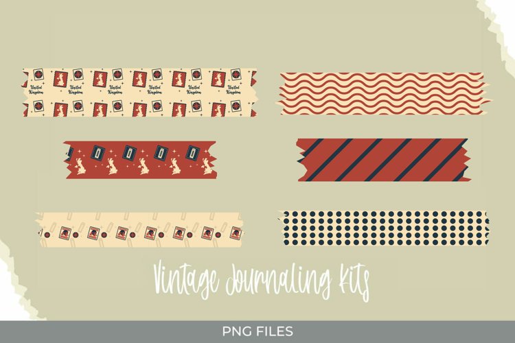 UK Retro Postage Patterned Tape example image 1