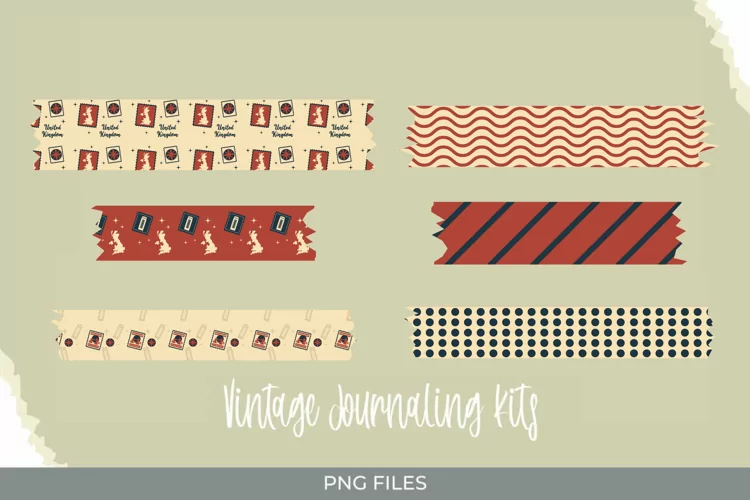 UK Retro Postage Patterned Tape