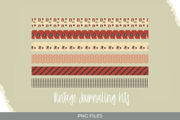 UK Retro Postage Seamless Stripe example image 1