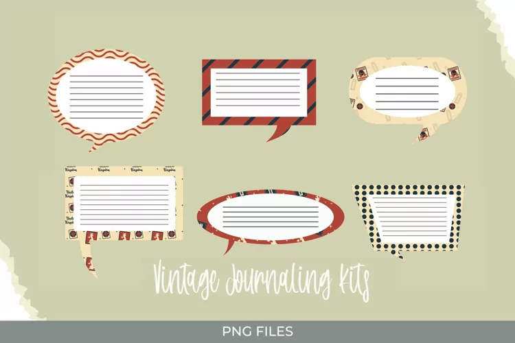 UK Retro Postage Speech Bubbles