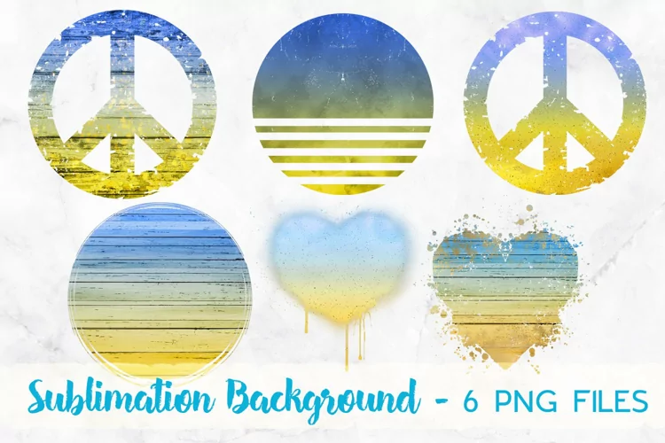 Peace Love Ukraine Sublimation Designs