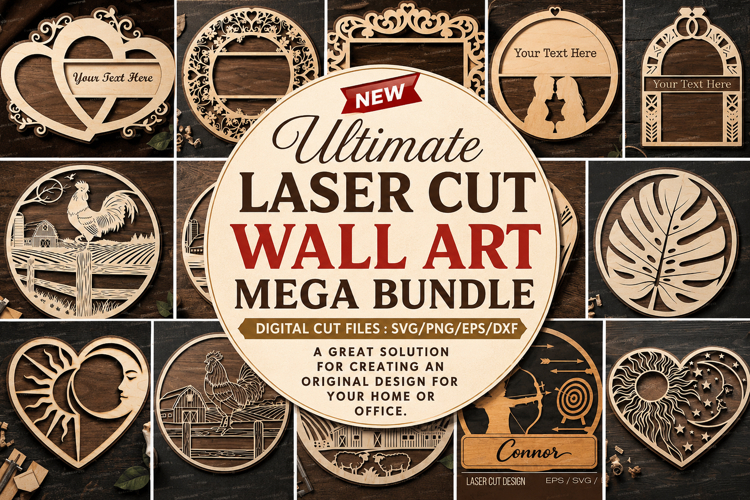 Ultimate Laser Cut Wall Art Mega Bundle,Laser Cut SVG Bundle